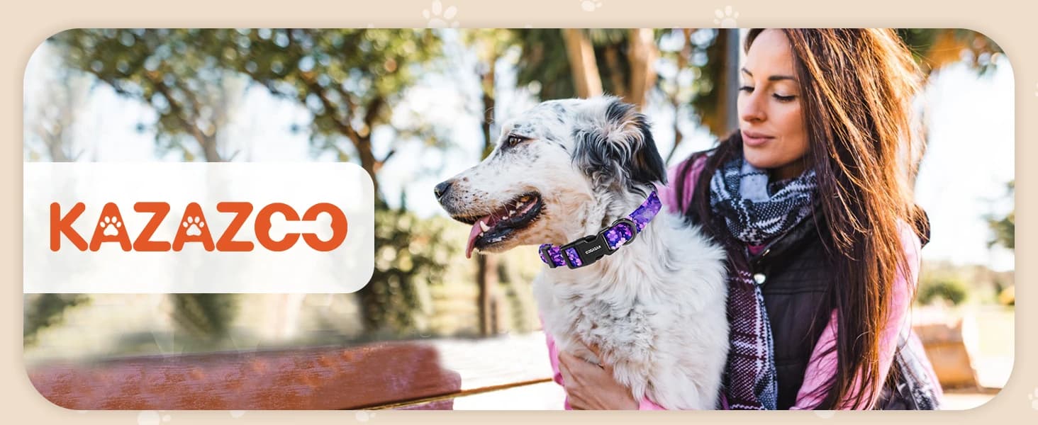 Dog Collar Cute and Soft Nylon Puppy Collar Girl Dogs — Adjustable Dog Collars for Medium Dogs — product details