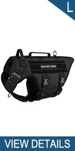 Tactical Dog Harness Service Vest for Medium Dogs Black M — product details