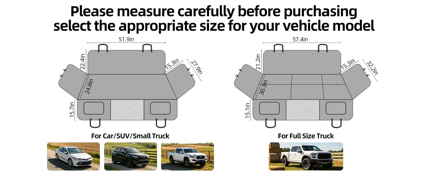 Hard Bottom Dog Car Seat Cover for Back Seat — product details