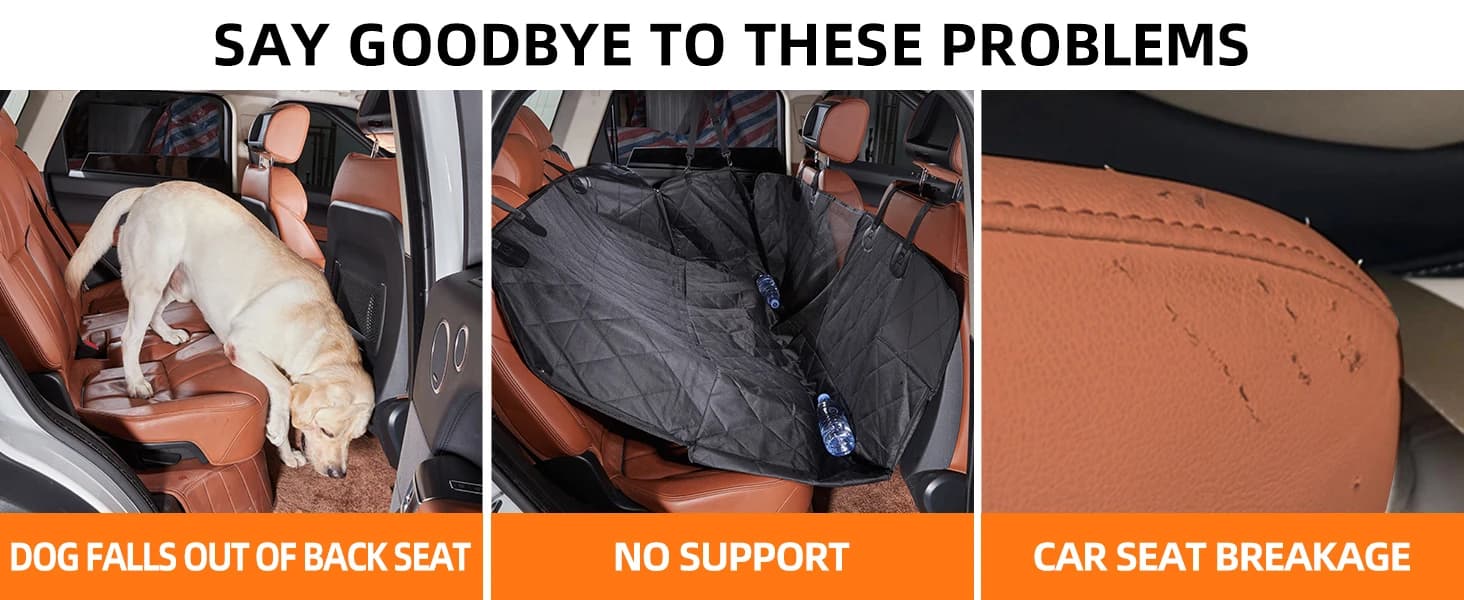 Hard Bottom Dog Car Seat Cover for Back Seat — product details