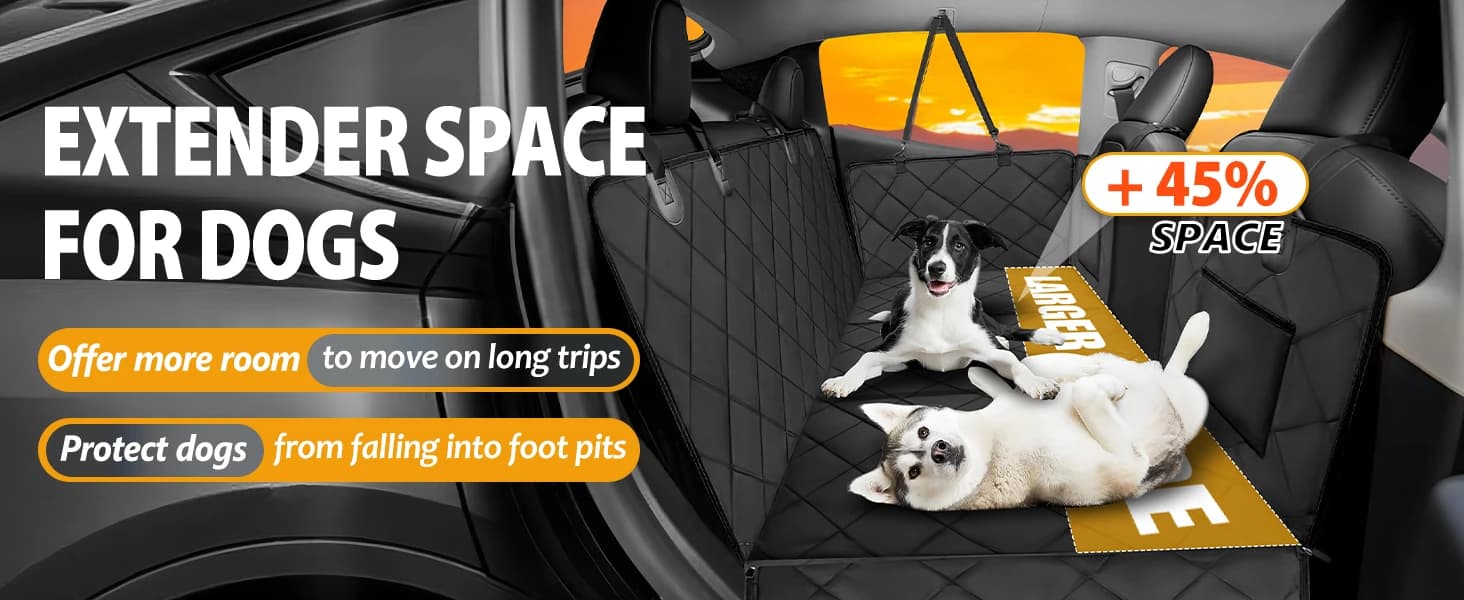 Hard Bottom Dog Car Seat Cover for Back Seat — Back Seat Extender — product details