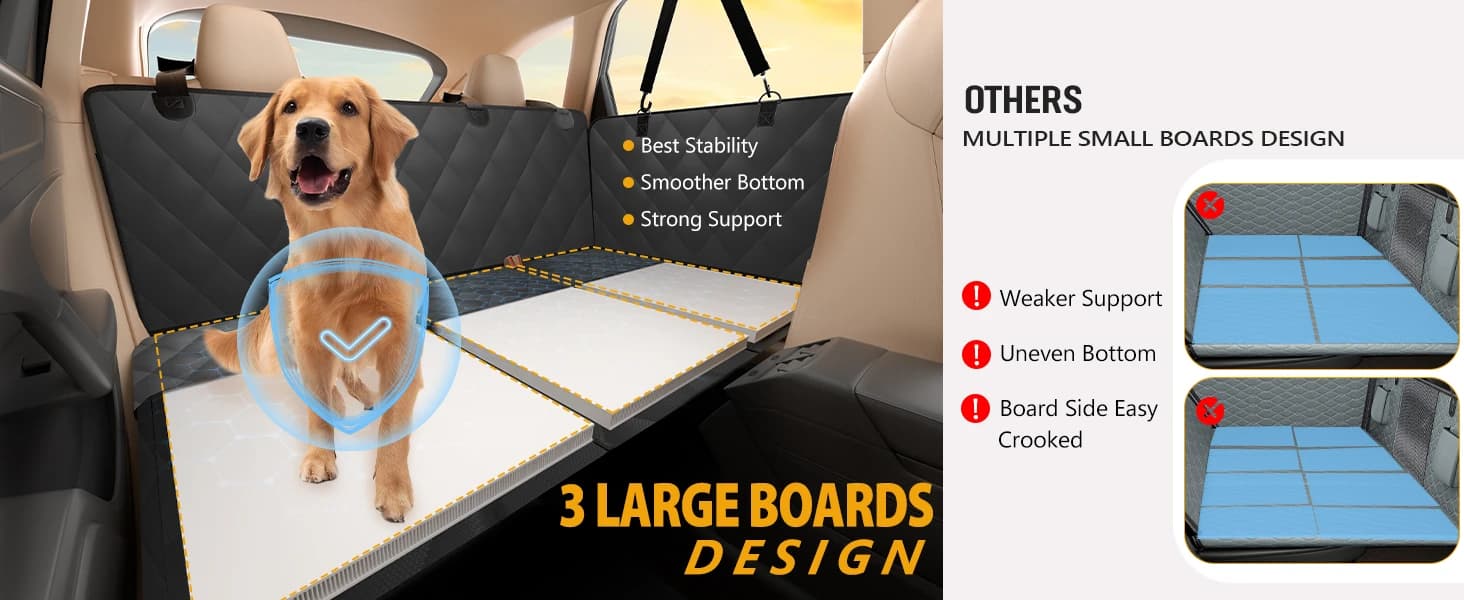 Hard Bottom Dog Car Seat Cover for Back Seat — Back Seat Extender — collection imagery