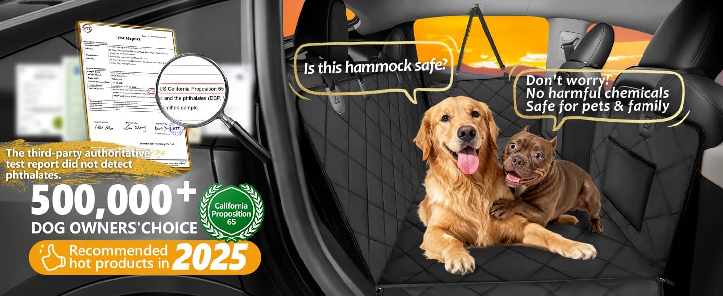 Hard Bottom Dog Car Seat Cover for Back Seat — Back Seat Extender — product details