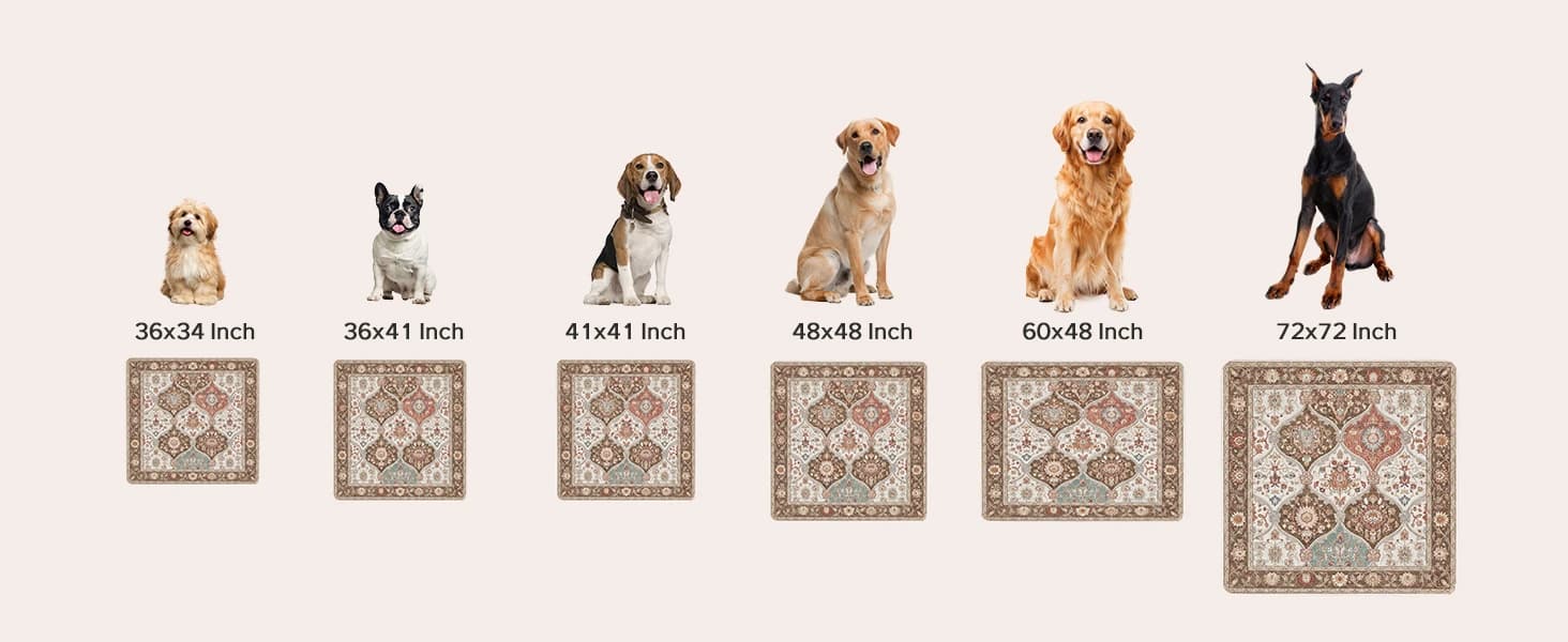 Washable Pee Pads for Dogs 72"x72" Reusable Dog Pads Extra Large Upgrade Non-Slip Dog Pee Pads Heavy Absorbency — product details