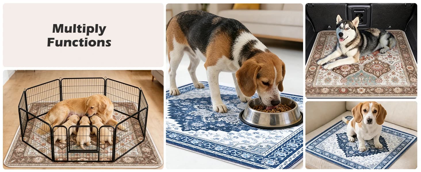Washable Pee Pads for Dogs 72"x72" Reusable Dog Pads Extra Large Upgrade Non-Slip Dog Pee Pads Heavy Absorbency — product details