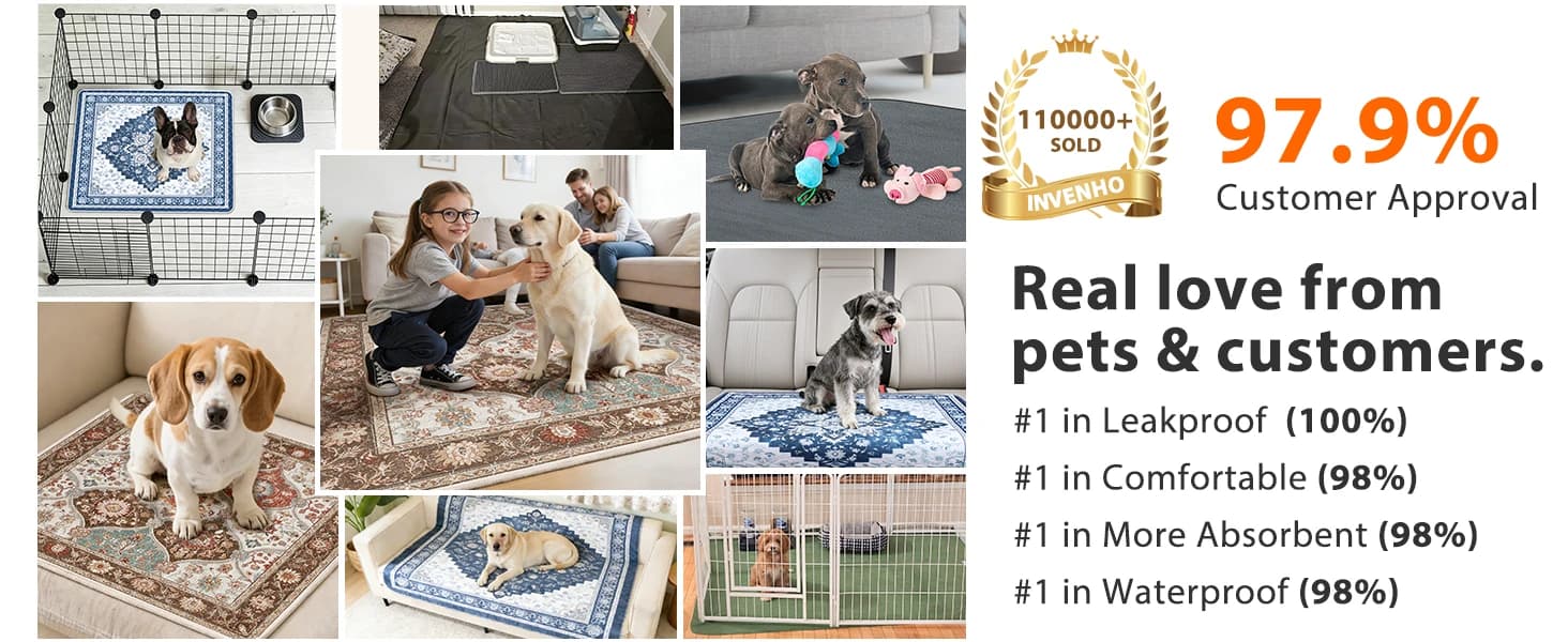Washable Pee Pads for Dogs 72"x72" Reusable Dog Pads Extra Large Upgrade Non-Slip Dog Pee Pads Heavy Absorbency — product details