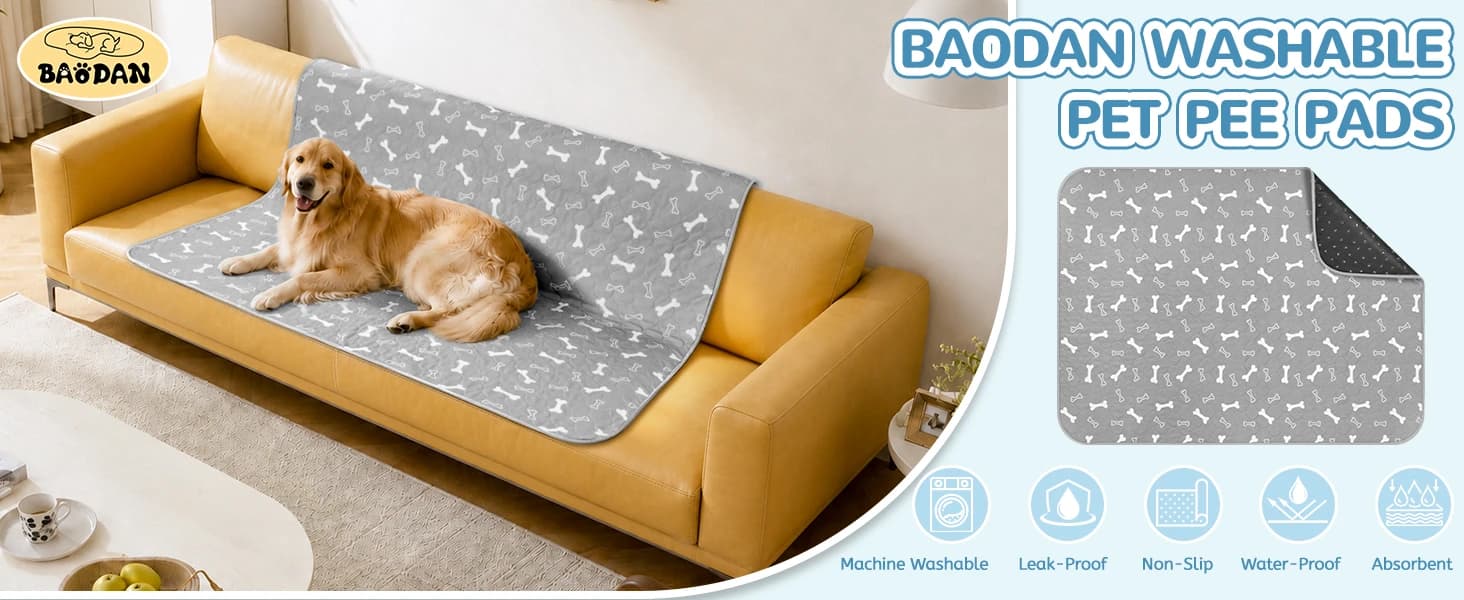 Washable Pee Pad for Dogs — 2 Pack Large Reusable Puppy Pads — product details