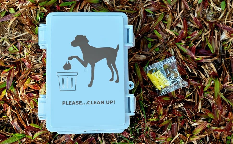 Dog Poop Bag Dispenser Wall Mounted Waterproof Outdoor Pet Waste Bags Dispenser Station Stake — A Compact Dog Poop Bag Dispenser Wall Mount | Outdoor Or Indoor | White