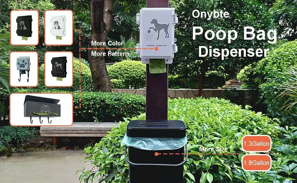 Dog Poop Bag Dispenser Wall Mounted Waterproof Outdoor Pet Waste Bags Dispenser Station Stake — Trys To Make Pet Waste Disposals Simpler And Easier