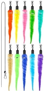 Cat Toys for Indoor Cats — Interactive Cat Toy 2PCS Retractable Wand Toy and 9PCS Cat Feather Toys Refills — product details