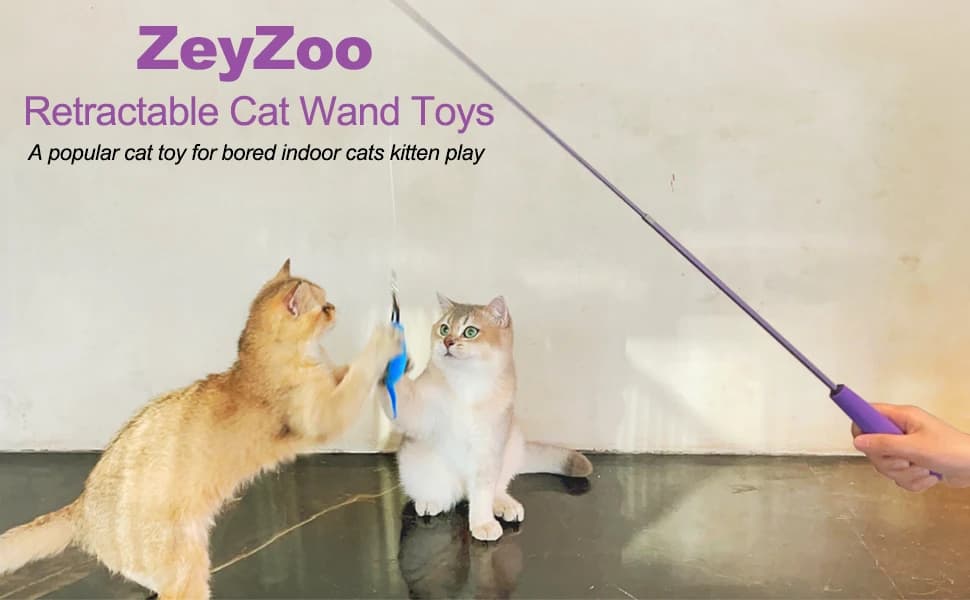 Cat Toys 11Pcs Cat Wand Worm Feather Refills for Indoor Cats — product details