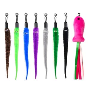 Cat Toys 11Pcs Cat Wand Worm Feather Refills for Indoor Cats — collection imagery