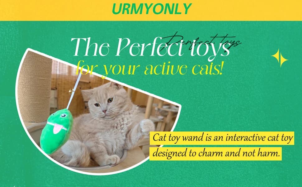 Interactive Cat Toy Wand with Catnip Mouse — product details