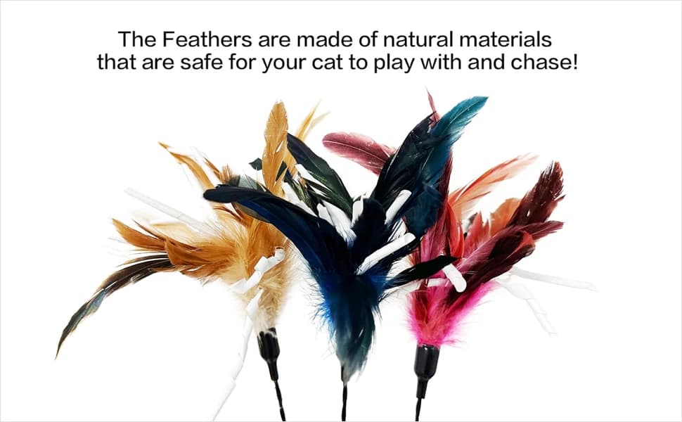 3 Pack 22.8" Extra Long Cat Feather Wand Toys — product details