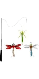 3 Pack 22.8" Extra Long Cat Feather Wand Toys — product details