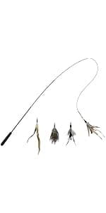 3 Pack 22.8" Extra Long Cat Feather Wand Toys — product details