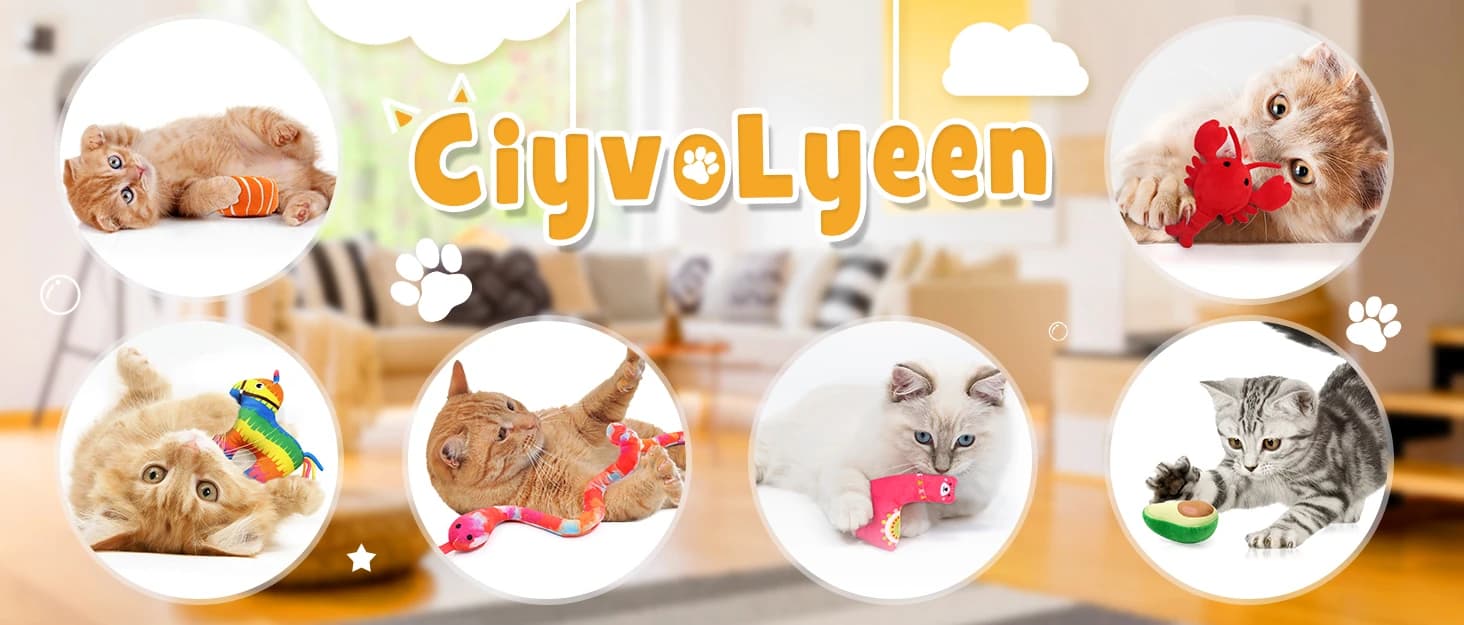 Plush Bread Catnip Toys for Indoor Cats 6 Pack — collection imagery
