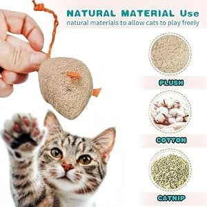 Cat Toy Interactive Toy Plush Mouse Shaped Toy — (3 Pack) — collection imagery