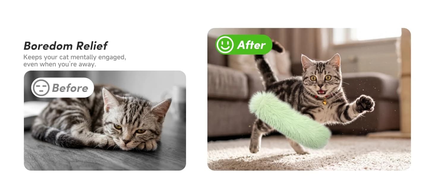 Catnip Cat Toys 4 Pack — Soft Cat Pillow Kicker Toys with Crinkle Sound — collection imagery