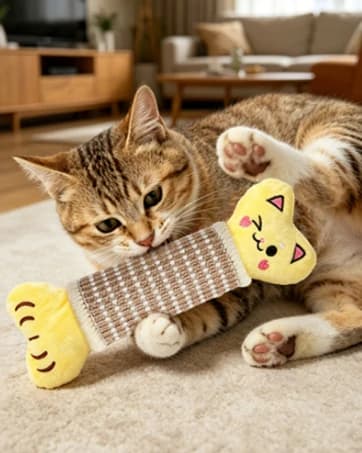Catnip Cat Toys Pillows for Indoor Kittens Kicker Chew — 9.45 Inches — collection imagery
