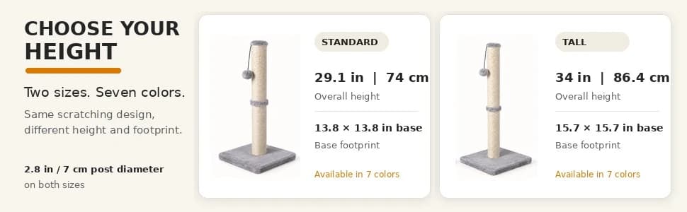 Tall Cat Scratching Post Tree Scratcher with Sisal Rope — collection imagery