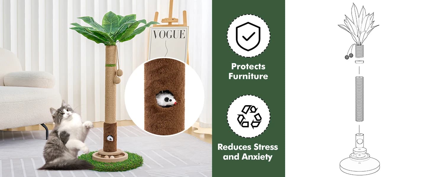 Tall Cat Scratching Post — Cat Toys — product details