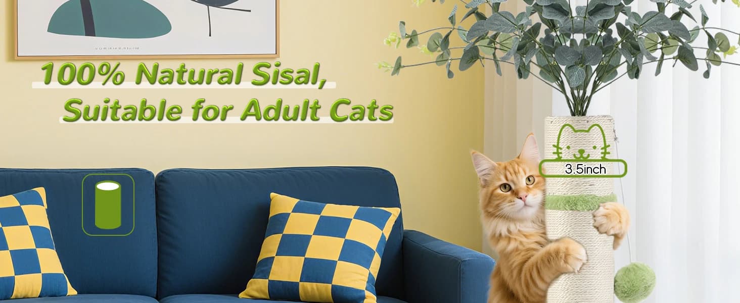 45'' Extra Tall Cat Scratching Post for Large, Heavy Duty Scratcher Tree — collection imagery