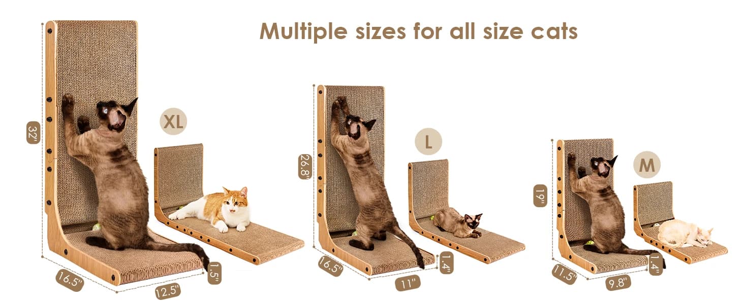 Cardboard Cat Scratcher for Indoor Cats — 26.8 Inch — product details