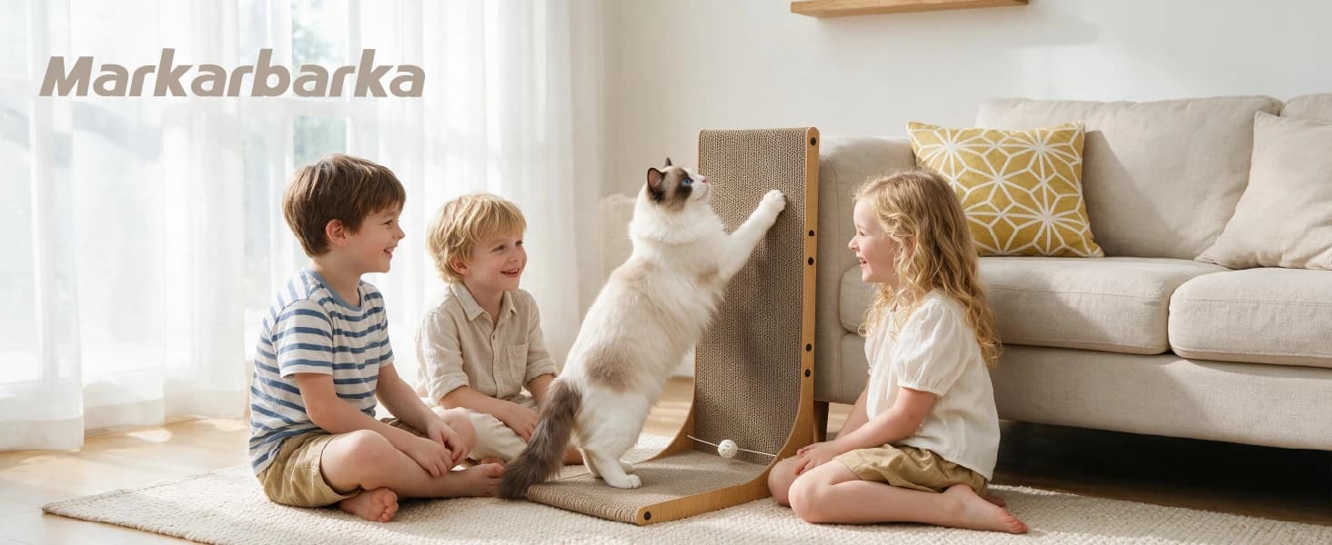 23.6 in L-Shaped Cardboard Cat Scratcher — 2-Pack for Indoor Cat — product details