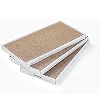 3-Pack Cardboard Cat Scratcher for Indoor Cats — 23 Inch L Shaped Vertical Cat Scratching Post — collection imagery