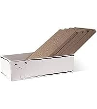3-Pack Cardboard Cat Scratcher for Indoor Cats — 23 Inch L Shaped Vertical Cat Scratching Post — collection imagery