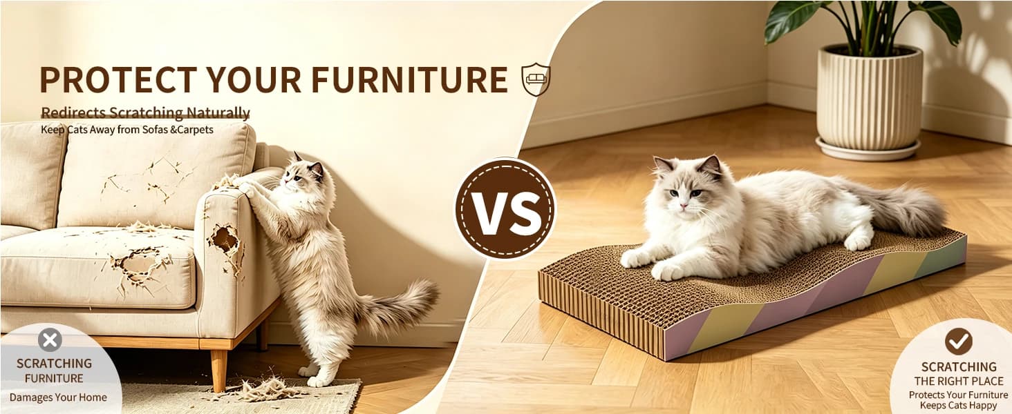 Cat Scratching Board 2-Pack — Reversible Cat Scratcher Pad — product details