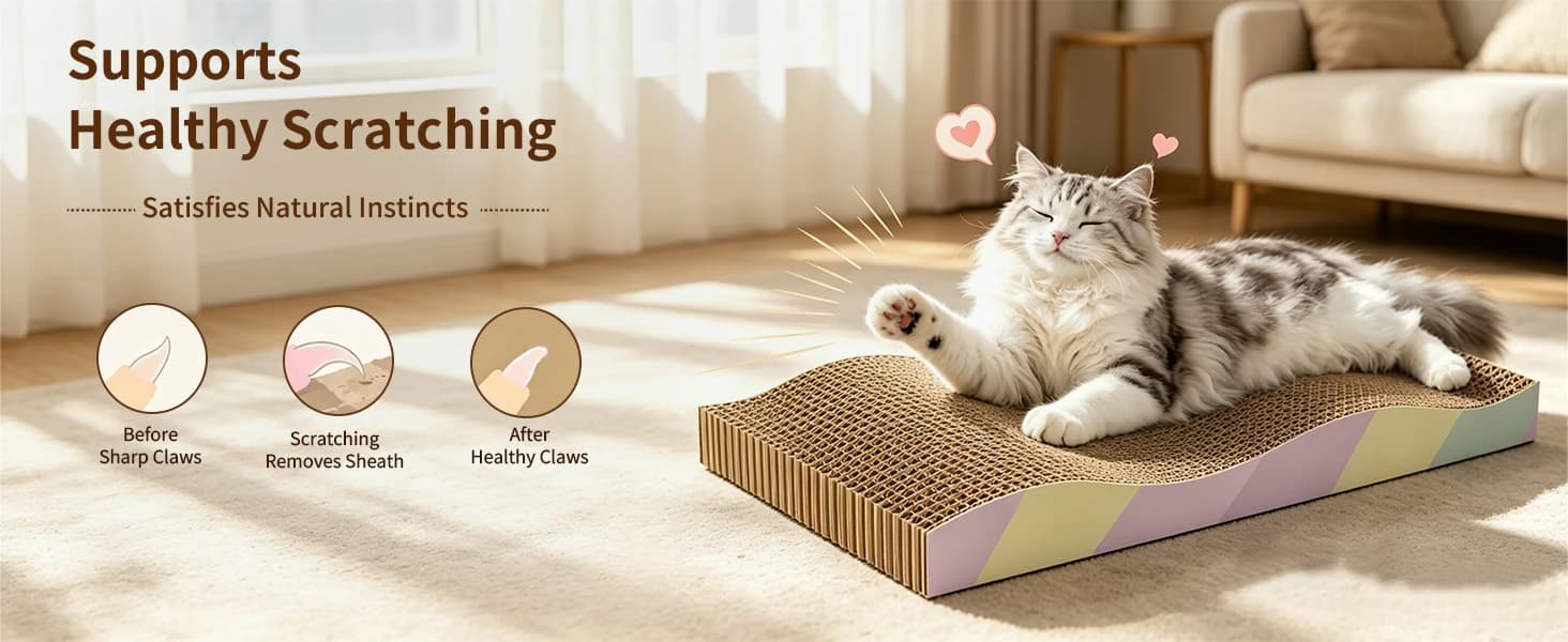 Cat Scratching Board 2-Pack — Reversible Cat Scratcher Pad — product details
