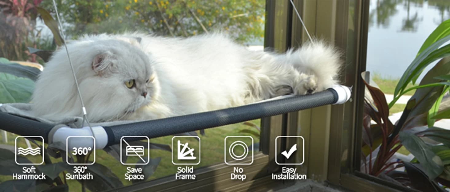 Cat Window Hammock – Mess-Free Waterproof Cats Window Perch for Large Cats — collection imagery