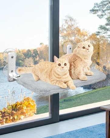 Cat Window Perch — Cat Hammock w/Fleece Blanket Upgraded Screw Suction Cups — collection imagery