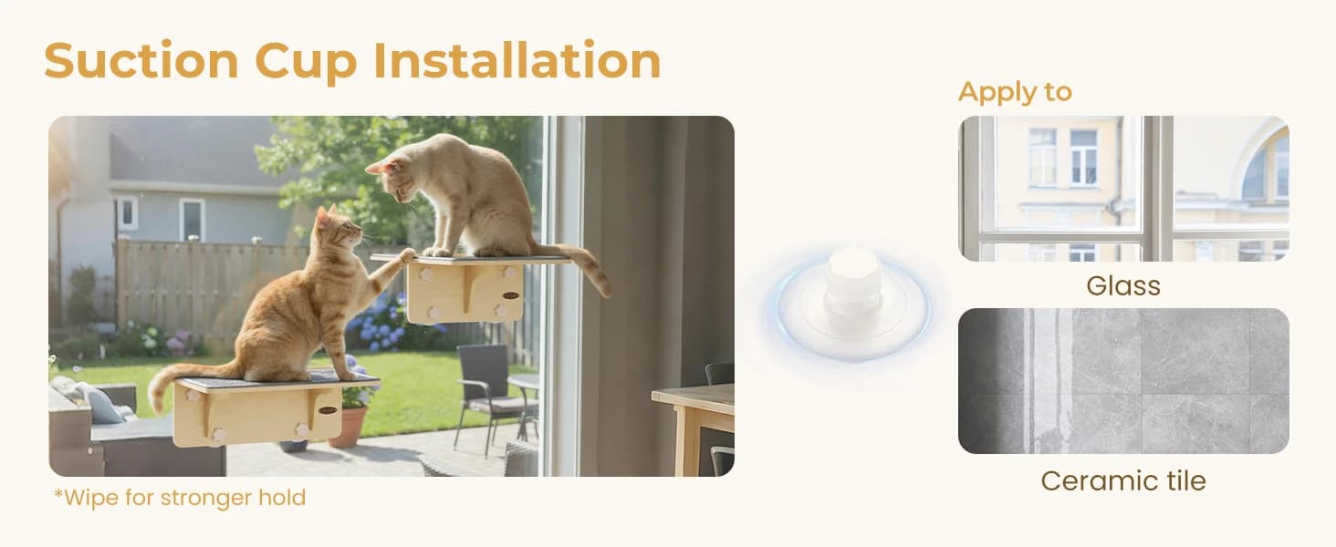 2-in-1 Cat Window Perch and Wall Shelves — product details