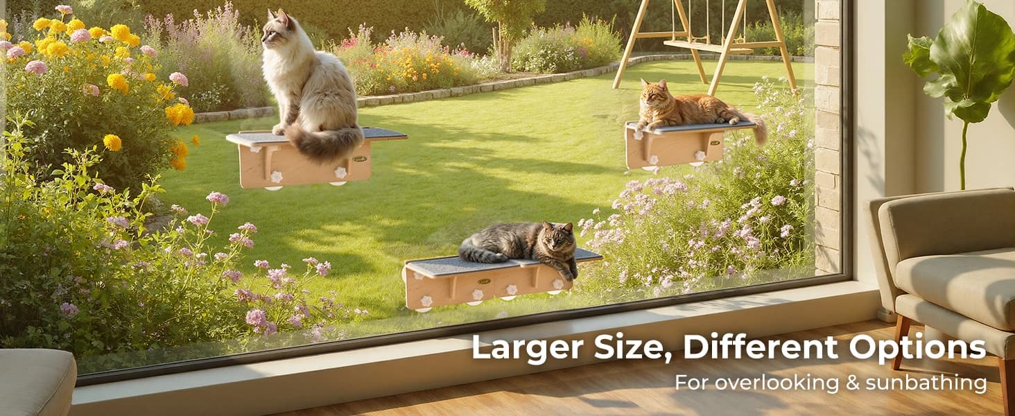 2-in-1 Cat Window Perch and Wall Shelves — product details