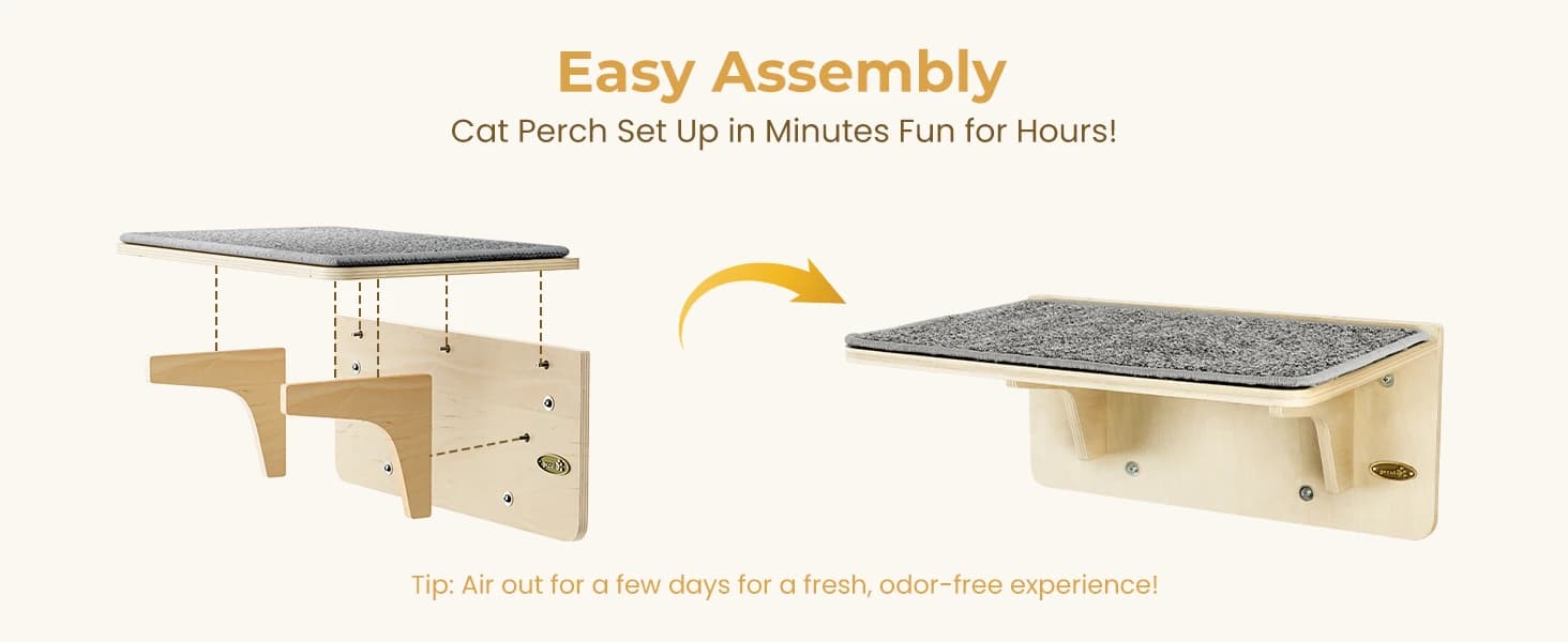 2-in-1 Cat Window Perch and Wall Shelves — product details