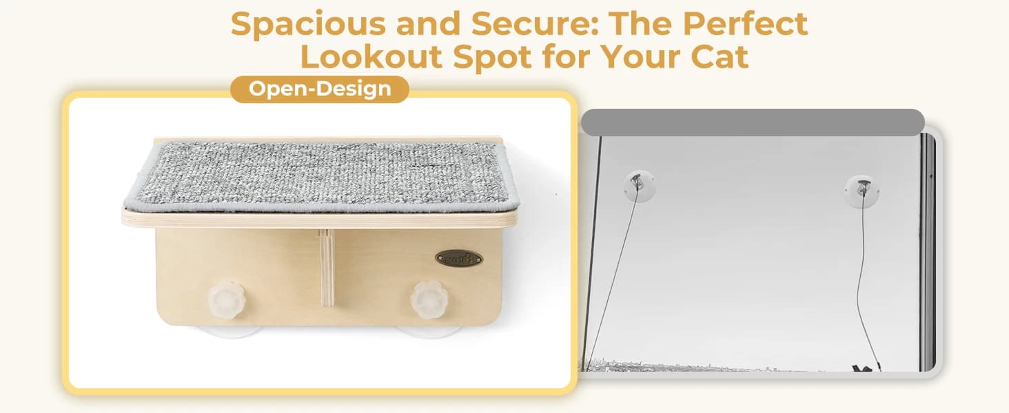 2-in-1 Cat Window Perch and Wall Shelves — product details