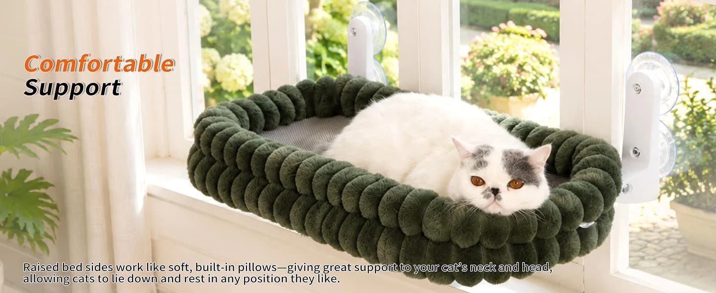 Cat Window Perch for Indoor Cats Hammock for Window with Reversible Cushion — collection imagery