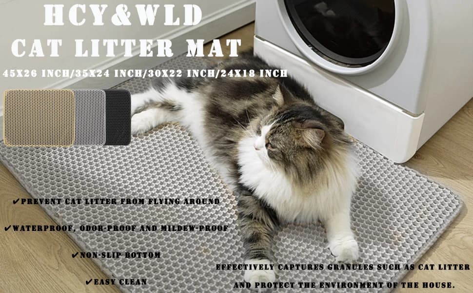 Cat Litter Mat â Double Layer Cat Litter Box Mat (35x24 Inch â product details