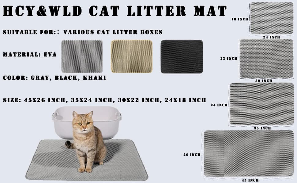 Cat Litter Mat â Double Layer Cat Litter Box Mat (35x24 Inch â product details