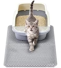 Cat Litter Mat 47" x 35" XL — Washable Urine-Proof Non-Slip Gray — collection imagery