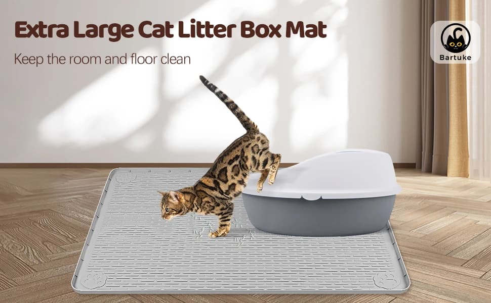 Silicone Cat Litter Mat for Litter Box 40”x28” Large Cat Mat — product details