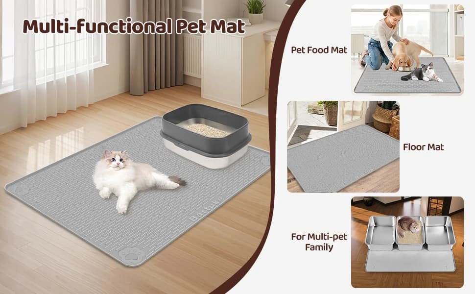 Silicone Cat Litter Mat for Litter Box 40”x28” Large Cat Mat — product details