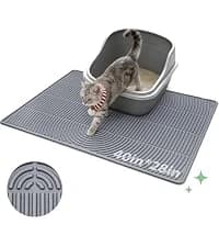 Cat Litter Mat — 40" x 28" Extra Large Silicone Waterproof Litter Trapping Mat for Scatter Control Soft on — collection imagery