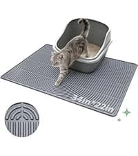 Cat Litter Mat — 40" x 28" Extra Large Silicone Waterproof Litter Trapping Mat for Scatter Control Soft on — collection imagery