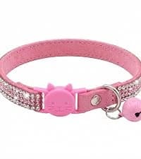 Leather Cat Collar with Bell Breakaway- Adjustable — collection imagery