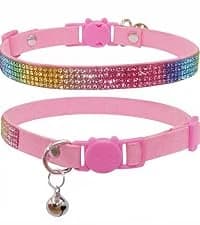 Leather Cat Collar with Bell Breakaway- Adjustable — collection imagery