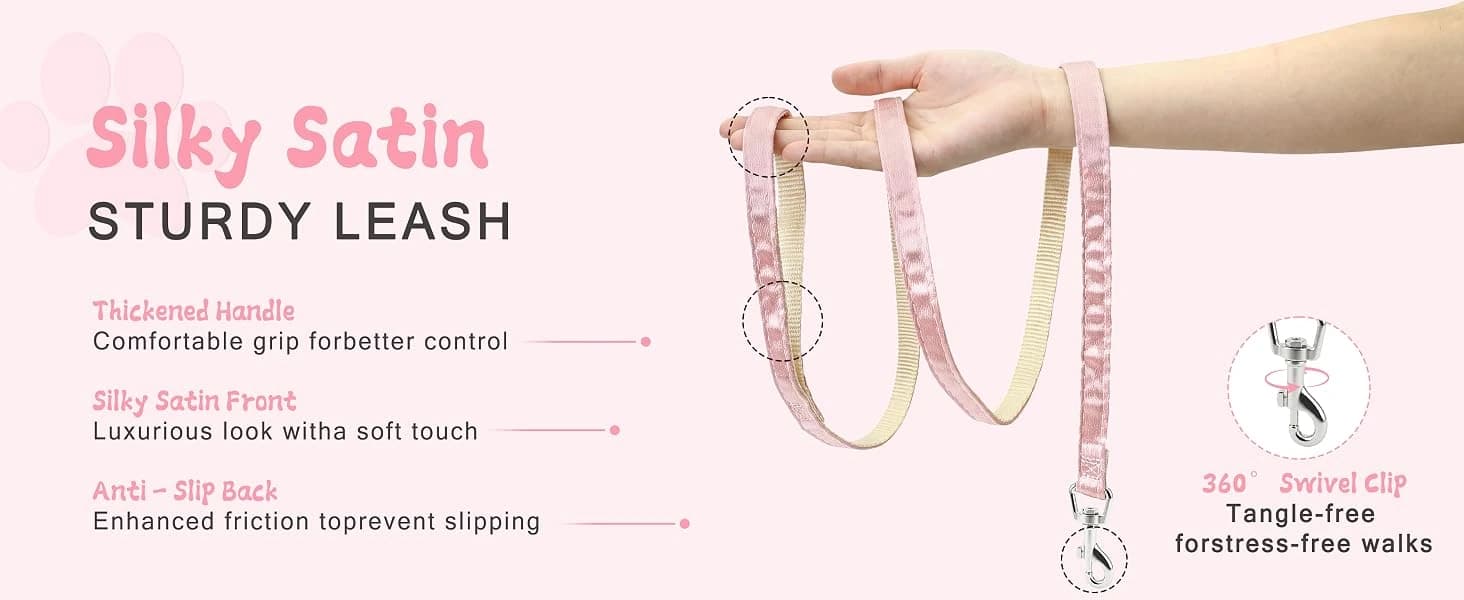 Pink Bow Cat Harness and Leash Set — Escape Proof — collection imagery